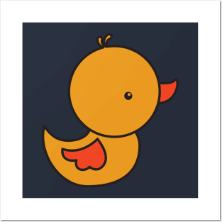 Orange Rubber Ducky Baby Posters and Art